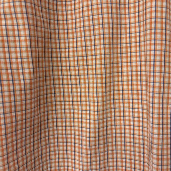 Chaps Men's Big & Tall Size XXL Orange Blue Short Sleeve Button Up Shirt-Q - Picture 2 of 7